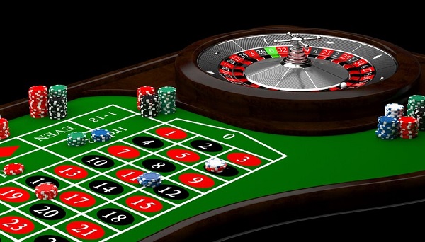 Ruleta de casino fondo negro